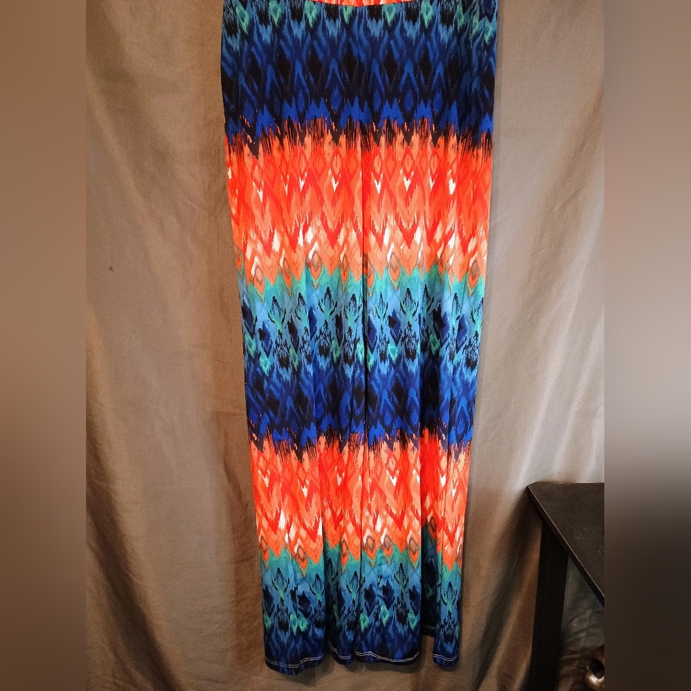 Vibrant Violet B. Palazzo Multicolor Hippie Bohemian Pants